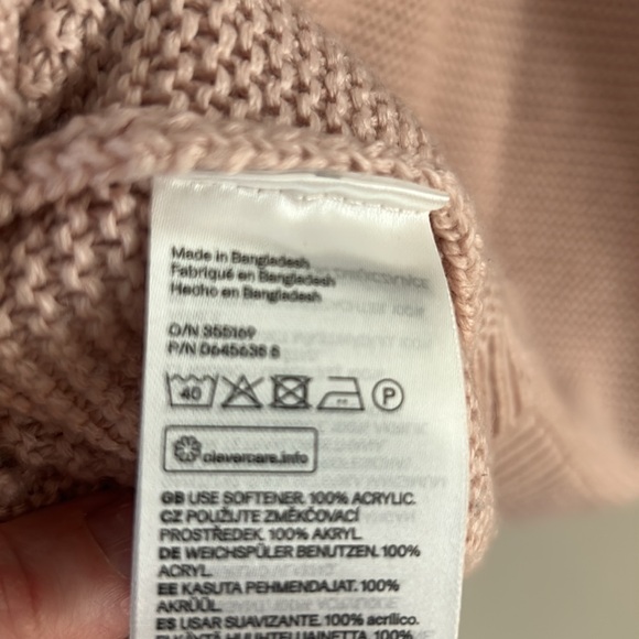H&M Blush Cowl neck mid weight Sweater - Picture 7 of 7
